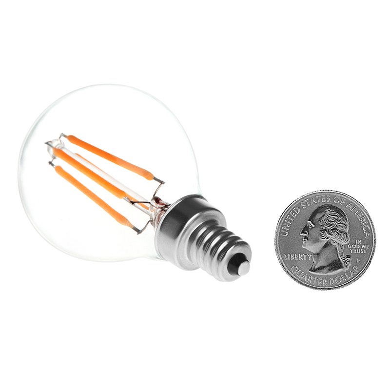 G14 E12 4W LED Vintage Antique Filament Light Bulb, 40W Equivalent, 4-Pack, AC100-130V or 220-240V G14 E12 4W LED Vintage Antique Filament Light Bulb, 40W Equivalent, 4-Pack, AC100-130V or 220-240V